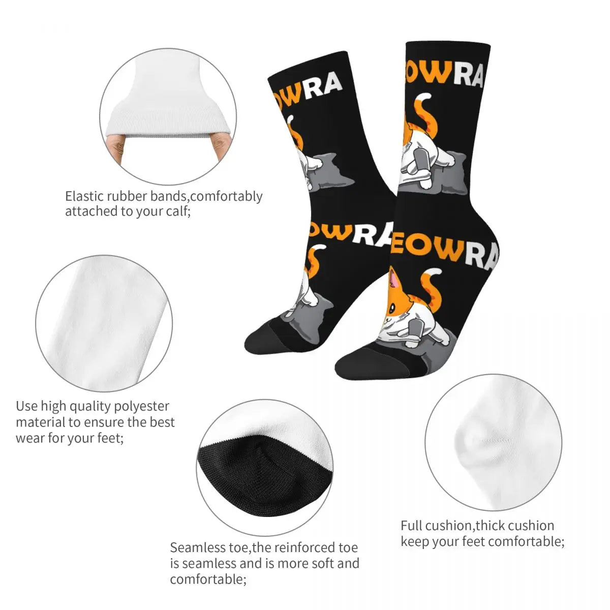 BJJ Funny Cat "Kimeowra" Socken